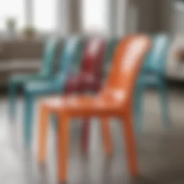 Close-up of eco-friendly materials used in plastic chairs