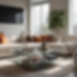 Elegant Structube coffee table in modern living room