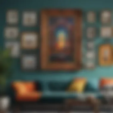 Colorful frame selection showcasing vibrant decor