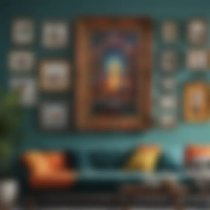 Colorful frame selection showcasing vibrant decor
