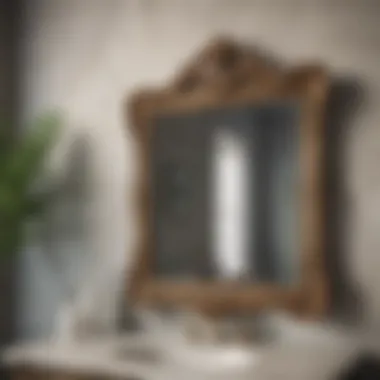 Vintage-style small vanity mirror with ornate frame