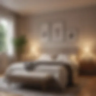 Ambient Lighting Created by Spot Lights in a Cozy Bedroom Ambient lighting created by spot lights in a cozy bedroom